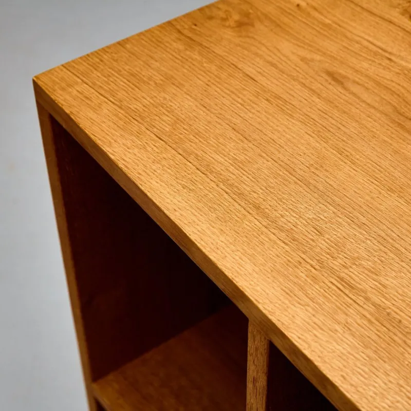 Pamono Dada Est. Custom Oak Vinyl Record Cabinet, Handcrafted Storage with Midcentury> Tables