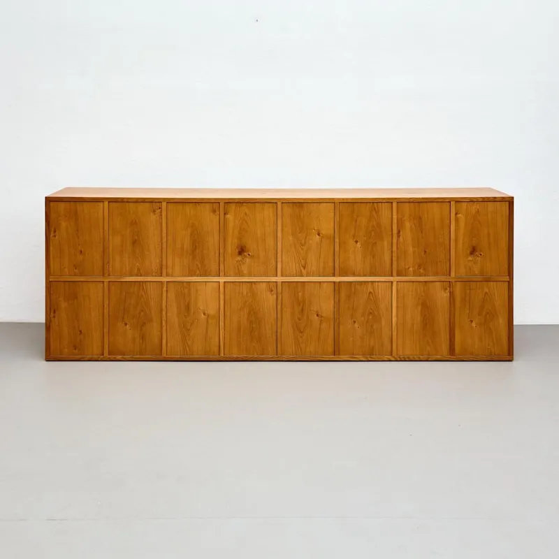 Pamono Dada Est. Custom Oak Vinyl Record Cabinet, Handcrafted Storage with Midcentury> Tables