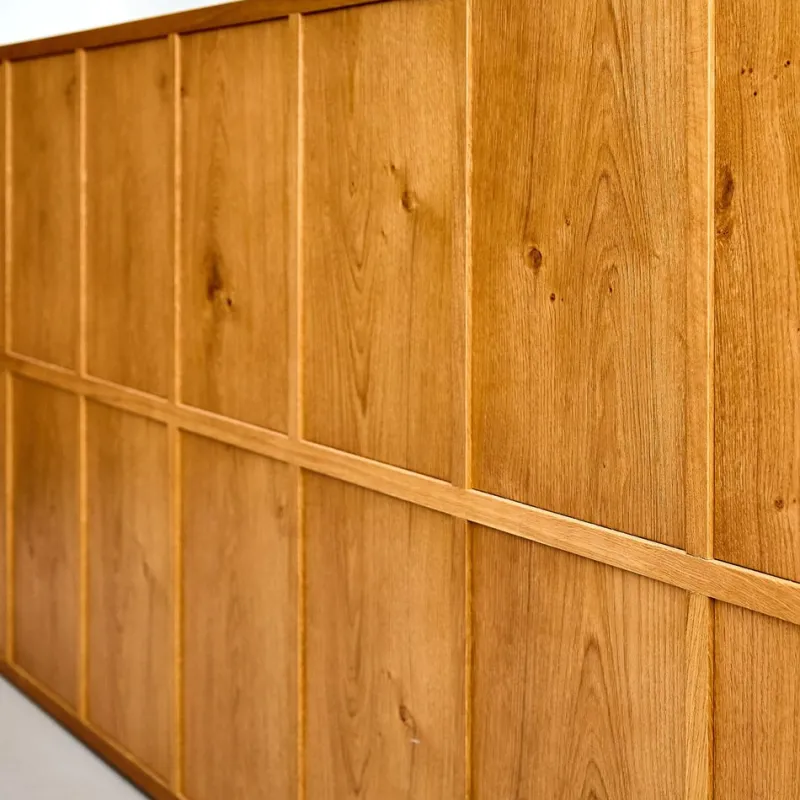 Pamono Dada Est. Custom Oak Vinyl Record Cabinet, Handcrafted Storage with Midcentury> Tables