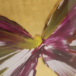 Pamono Damien Hirst, Butterfly Spin Painting, 2009, Acrylic & Gold Leaf