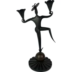 Hot Pamono Dancing Clown Candlestick by Dagobert Pechce for Wiener Werkstätte, 1890s