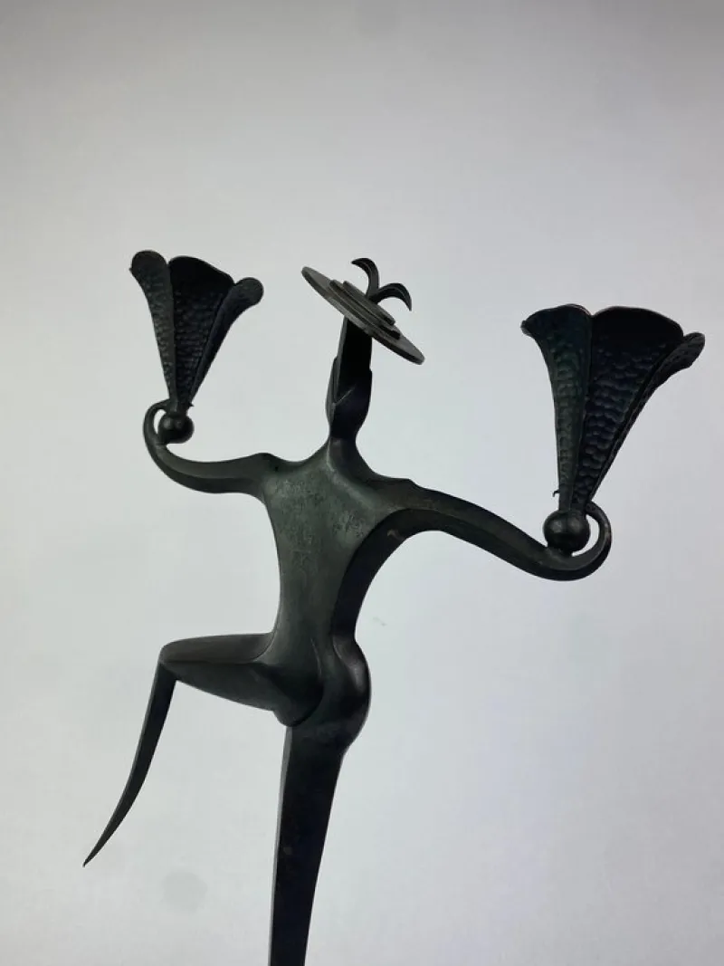 Hot Pamono Dancing Clown Candlestick by Dagobert Pechce for Wiener Werkstätte, 1890s