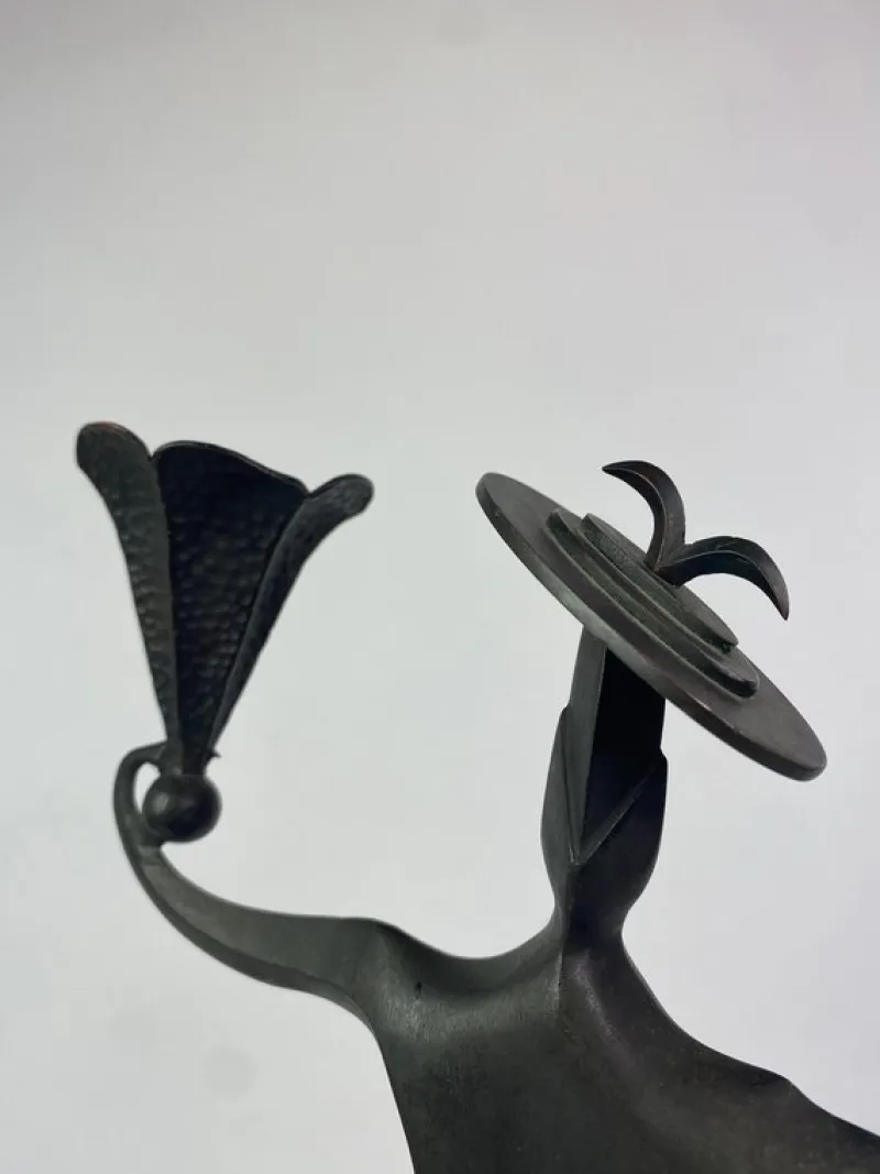 Hot Pamono Dancing Clown Candlestick by Dagobert Pechce for Wiener Werkstätte, 1890s