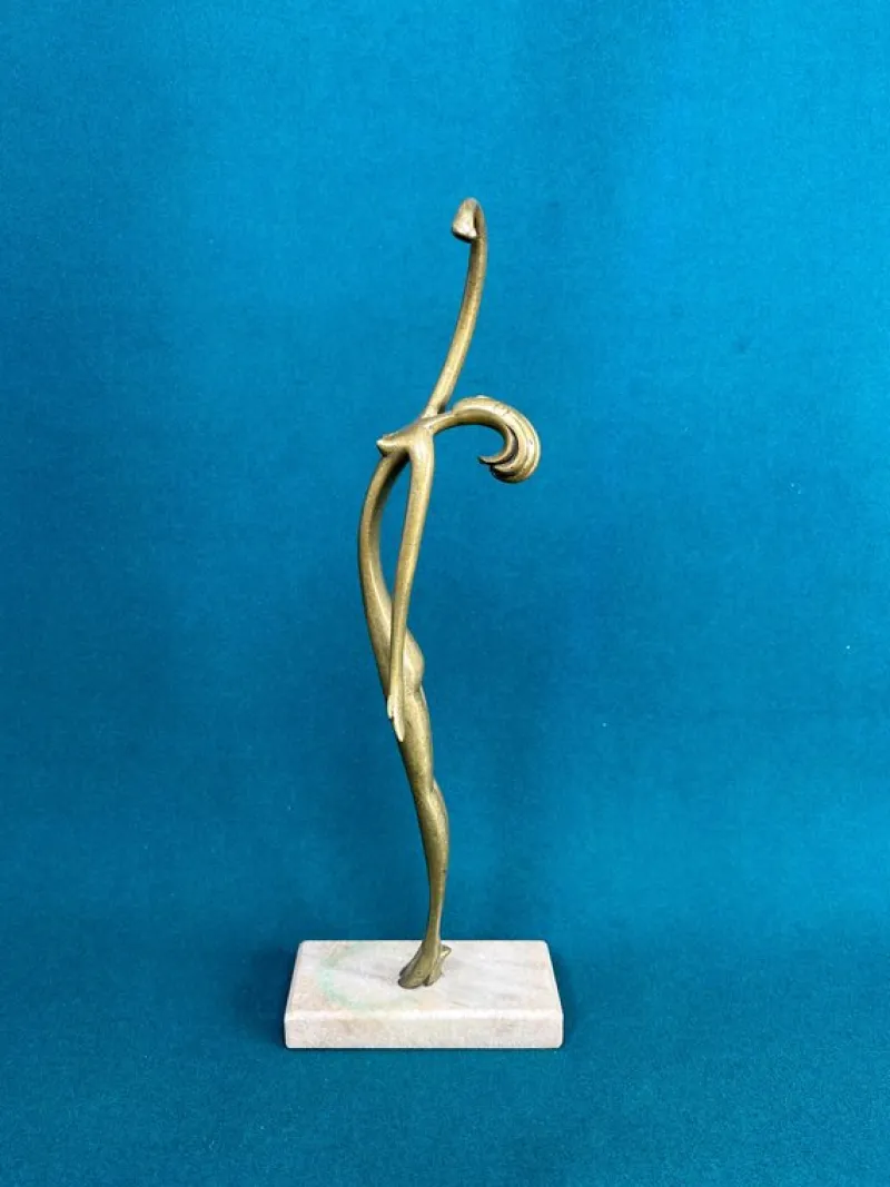 Pamono Dancing Girl Ria by Karl Hagenauer for Werkstätte Hagenauer, 1925> Art Deco|Sculpture