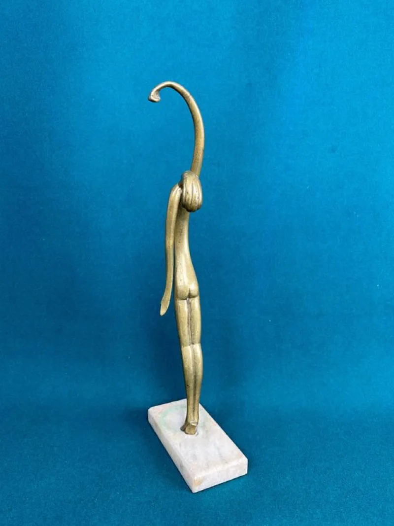 Pamono Dancing Girl Ria by Karl Hagenauer for Werkstätte Hagenauer, 1925> Art Deco|Sculpture