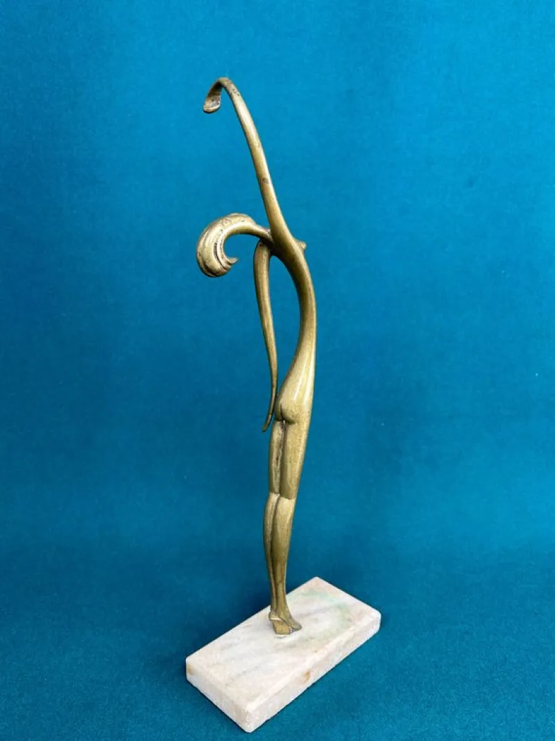 Pamono Dancing Girl Ria by Karl Hagenauer for Werkstätte Hagenauer, 1925> Art Deco|Sculpture
