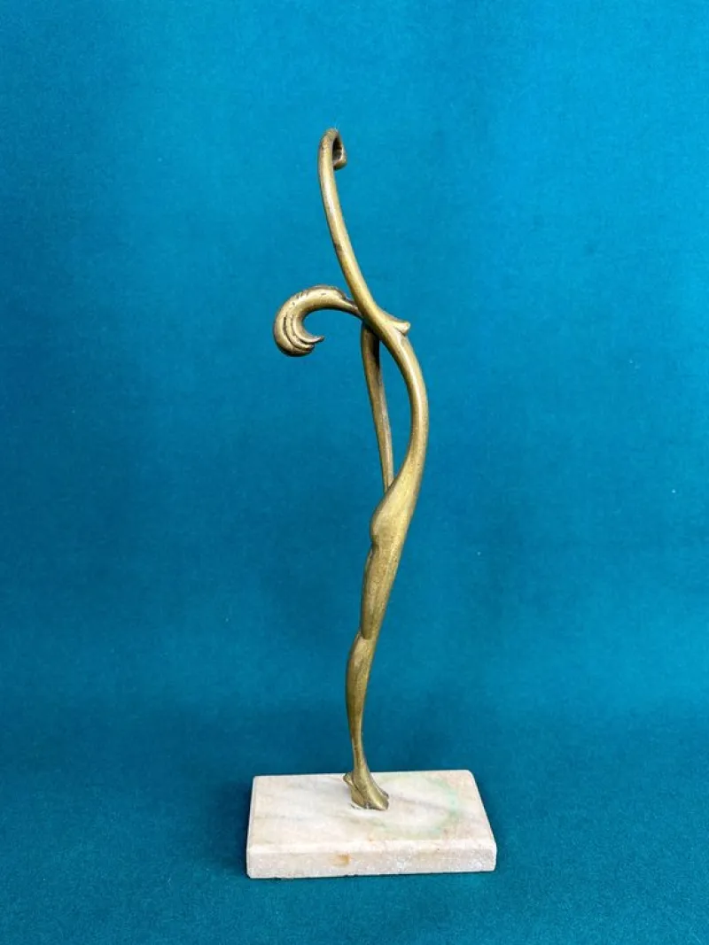 Pamono Dancing Girl Ria by Karl Hagenauer for Werkstätte Hagenauer, 1925> Art Deco|Sculpture