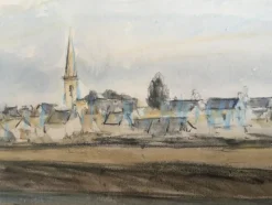 New Pamono Daniel Dourouze, Arzon at Low Tide, 1921, Watercolour and Charcoal
