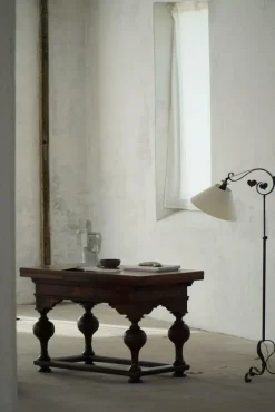 Pamono Danish Baroque Extendable Oak Table with Intarsia, 19th Century><noscript><img width=