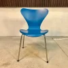 Pamono Danish Blue Series 7 3107 Stackable Dining or Desk Chair by Arne Jacobsen for Fritz Hansen, 1955> Office Chairs