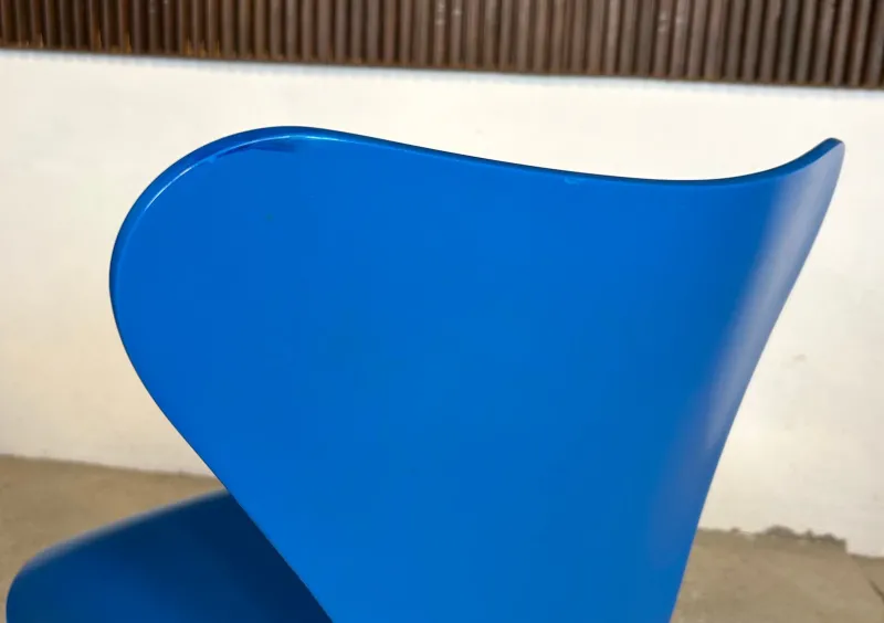 Pamono Danish Blue Series 7 3107 Stackable Dining or Desk Chair by Arne Jacobsen for Fritz Hansen, 1955> Office Chairs