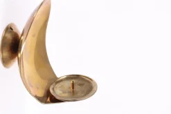 Discount Pamono Danish Brass Wall Candleholders, 1950s, Set of 3