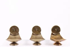 Discount Pamono Danish Brass Wall Candleholders, 1950s, Set of 3