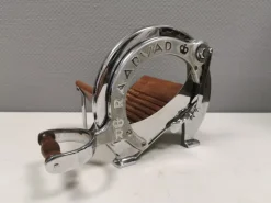 Pamono Danish Bread Cutter in Chrome and Mahogany from Raadvad, 1960s> Cutlery & Serving Utensils