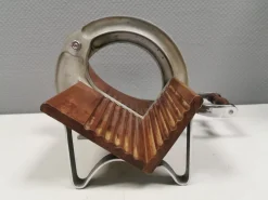 Pamono Danish Bread Cutter in Chrome and Mahogany from Raadvad, 1960s><noscript><img width=