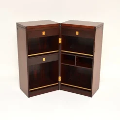 Pamono Danish Captain's Bar attributed to Reno Wahl Iversen for Dyrlund, 1960s><noscript><img width=
