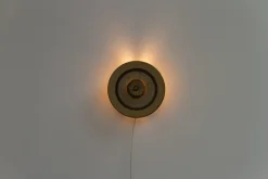 Outlet Pamono Danish Ceramic Disc Wall Lamp from Søholm, 1970s