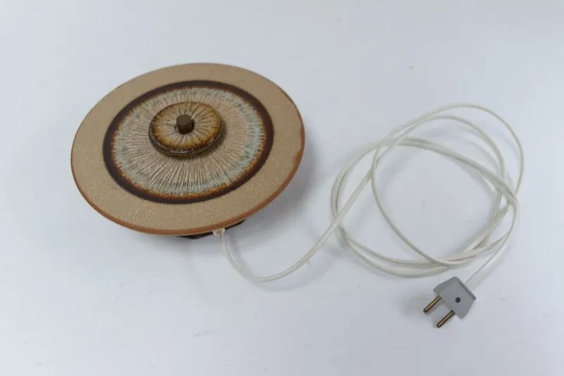 Outlet Pamono Danish Ceramic Disc Wall Lamp from Søholm, 1970s