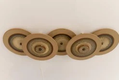Hot Pamono Danish Ceramic Five Disc Wall Lamp from Søholm, 1970s