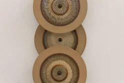 Hot Pamono Danish Ceramic Five Disc Wall Lamp from Søholm, 1970s