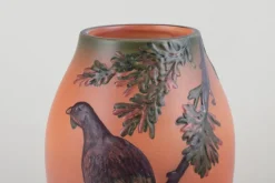 Clearance Pamono Danish Ceramic Vase with Motif of Bird on Branch from Axel Salto, 1930s