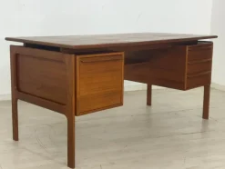 Pamono Danish Desk in Teak by Hennig Kjaernulf><noscript><img width=