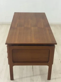 Pamono Danish Desk in Teak by Hennig Kjaernulf><noscript><img width=