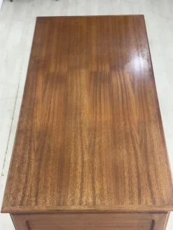 Pamono Danish Desk in Teak by Hennig Kjaernulf><noscript><img width=