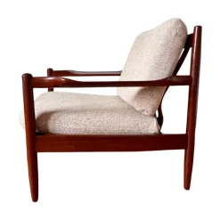 Pamono Danish Easy Chairs and Sofa in Rosewood by Grete Jalk for France & Son 1960s, Set of 3><noscript><img width=