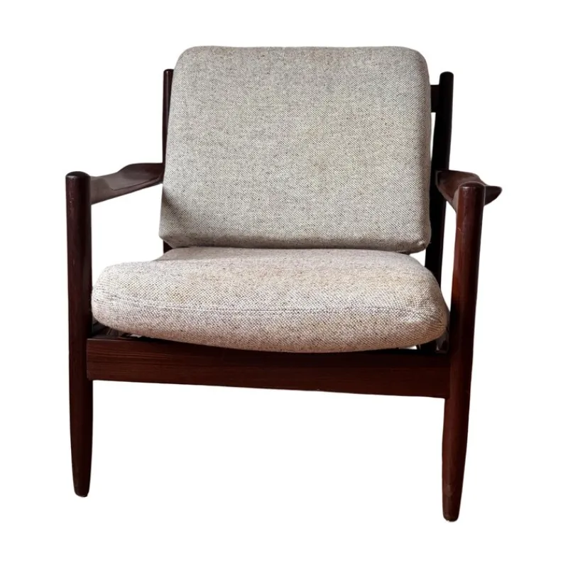 Pamono Danish Easy Chairs and Sofa in Rosewood by Grete Jalk for France & Son 1960s, Set of 3> Living Room Sets