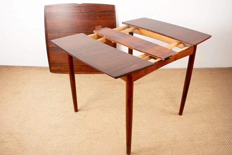 Sale Pamono Danish Extendable and Reversible Table in Rosewood and Felt by Carlo Jensen for Hundevad & Co., 1960s