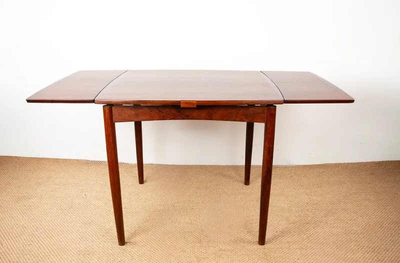 Sale Pamono Danish Extendable and Reversible Table in Rosewood and Felt by Carlo Jensen for Hundevad & Co., 1960s