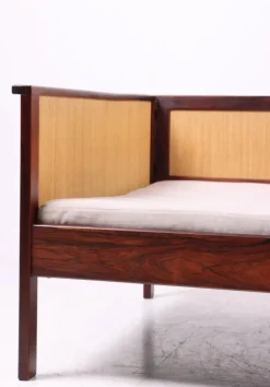 Best Pamono Danish Freestanding Daybed in Rosewood and Cane, 1950s