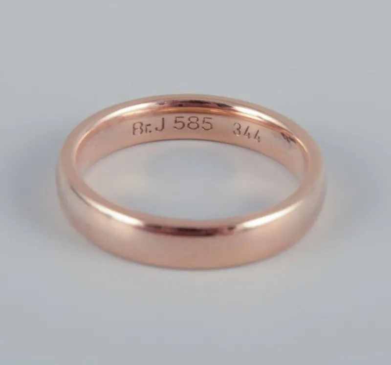 Pamono Danish Goldsmith 14-Karat Gold Alliance Ring, 1960s> Rings