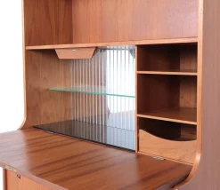 Pamono Danish Illuminated Bookcase with Bar, 1960s