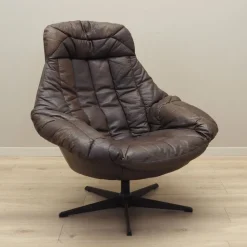 Pamono Danish Leather Swivel Armchair by H.W. Klein for Bramin, 1960s> Office Chairs