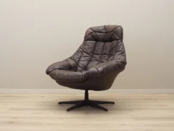 Pamono Danish Leather Swivel Armchair by H.W. Klein for Bramin, 1960s><noscript><img width=