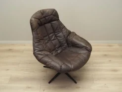 Pamono Danish Leather Swivel Armchair by H.W. Klein for Bramin, 1960s><noscript><img width=