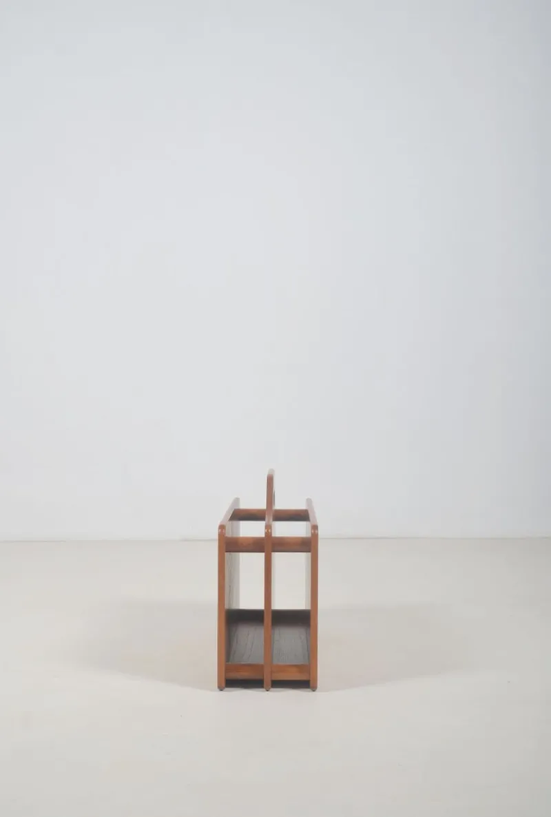 Pamono Danish Magazine Holder in Teak, 1970s> Magazine Racks