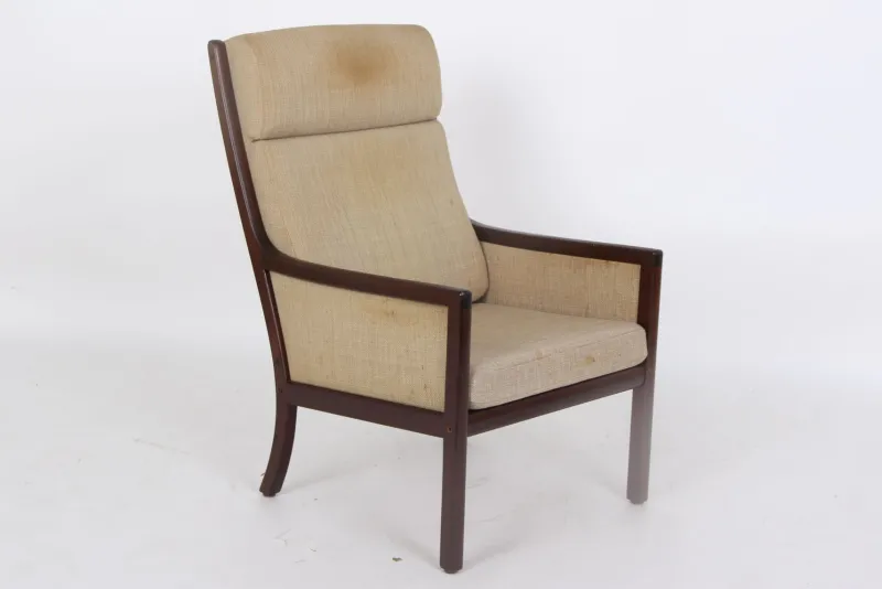 Hot Pamono Danish Mahogany Armchair by Ole Wanscher for Poul Jeppesens Møbelfabrik, 1960s