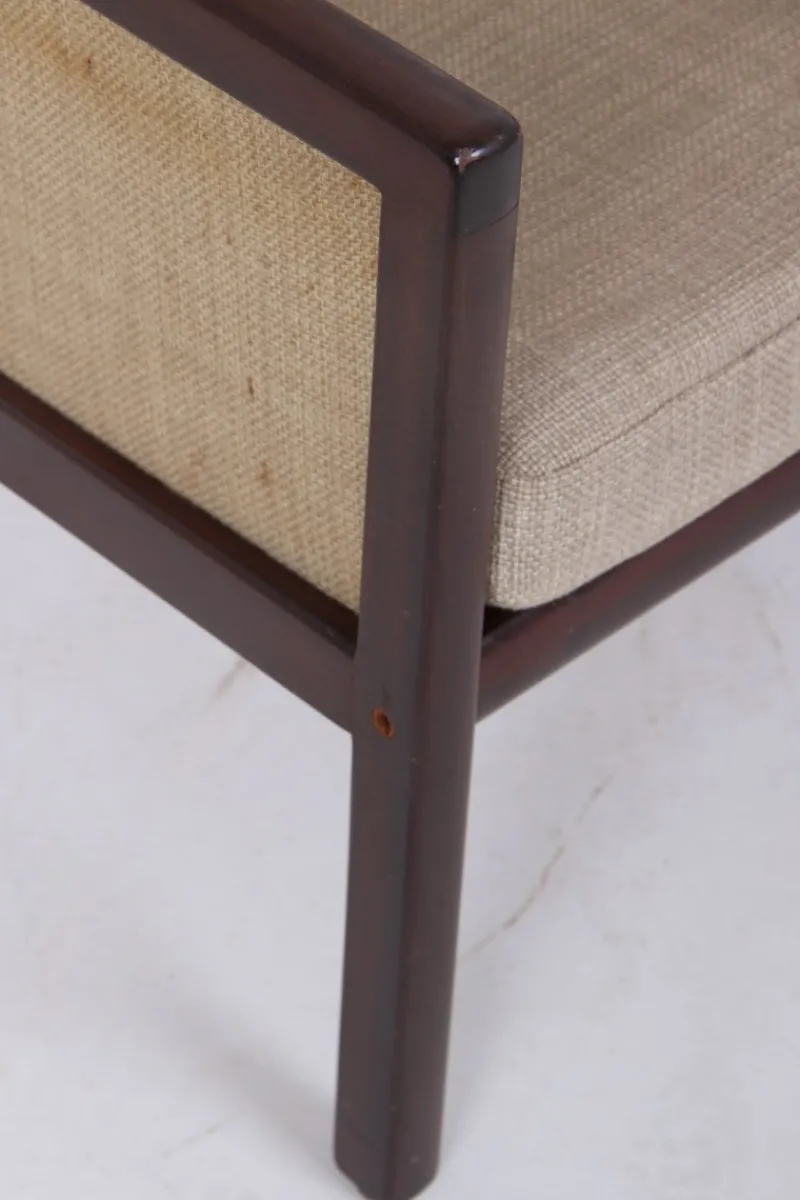 Hot Pamono Danish Mahogany Armchair by Ole Wanscher for Poul Jeppesens Møbelfabrik, 1960s