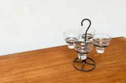 Sale Pamono Danish Metal and Glass Candleholder, 1960s