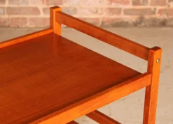 Outlet Pamono Danish Mid-Century 2-Tier Teak Trolley on Casters, 1970s