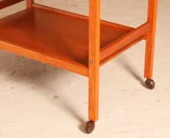 Outlet Pamono Danish Mid-Century 2-Tier Teak Trolley on Casters, 1970s