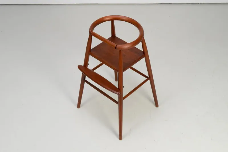 Pamono Danish Model 115 Childrens High Chair in Teak attributed to Nanna Ditzel for Kolds Savvaerk, 1960s