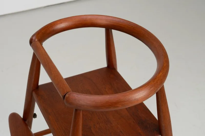 Pamono Danish Model 115 Childrens High Chair in Teak attributed to Nanna Ditzel for Kolds Savvaerk, 1960s