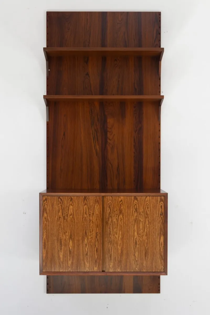 Pamono Danish Modern 1-Bay Walnut Modular Wall Unit by Poul Cadovius for Cado, 1960s