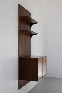 Pamono Danish Modern 1-Bay Walnut Modular Wall Unit by Poul Cadovius for Cado, 1960s
