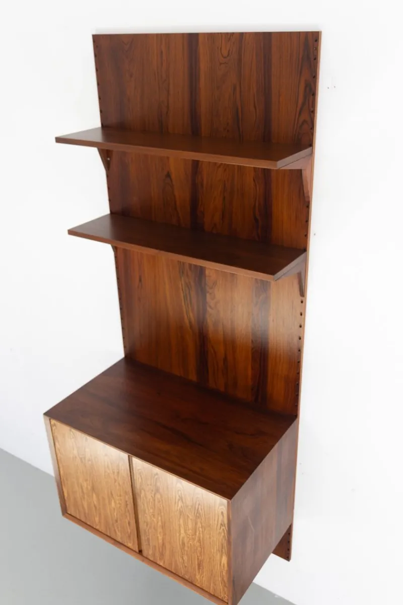 Pamono Danish Modern 1-Bay Walnut Modular Wall Unit by Poul Cadovius for Cado, 1960s