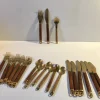 Sale Pamono Danish Modern Brass and Teak Cutlery Set from Carl Cohr, 1960s, Set of 21